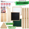 thumbnail image 6 of U.S. Art Supply Children's 3-Sided Art Activity Easel with 3 Magnetic Shelf Stations, Chalkboard, Blackboard, Dry Erase, 6 of 6