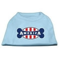 thumbnail image 1 of Bonely In America Screen Print Shirt Baby Blue Sm (10), 1 of 1
