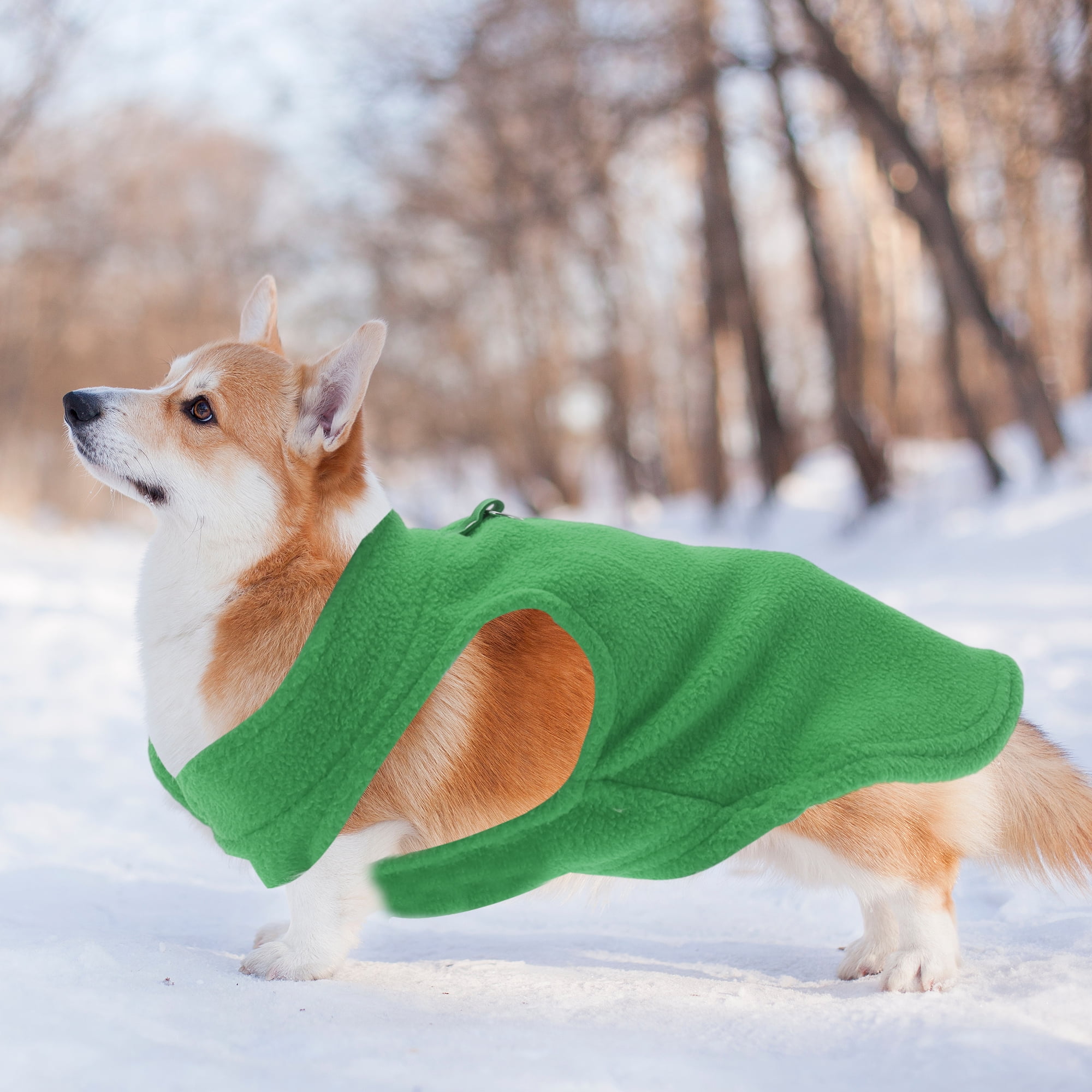 Unique Bargains Dog Cat Warm Vest Small Dog Cat Jumpers Green M