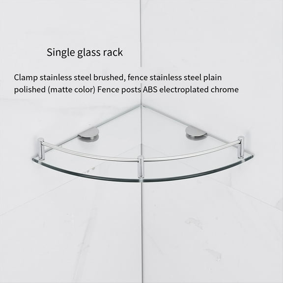 New Arrivals Bathroom Shelves, Glass Corner Shelf Triangle Wall Mounted