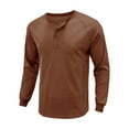 thumbnail image 4 of Grianlook Mens Long Sleeve Henley Shirts Waffle Button Down Pullover T Shirts Blouse Tops Comfy Solid Color Tee, 4 of 6