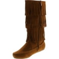 thumbnail image 2 of Forever Womens Candice-48 Fashion Layered Fringe Boots, Tan, 10, 2 of 4