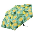 thumbnail image 4 of Lemon Plumeria Leaf Compact Sun Umbrella Windproof Travel Umbrellas for Rain Strong Portable UV Protection, 4 of 8