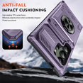 thumbnail image 7 of SaniMore for Samsung Galaxy S24 Ultra Stand Case, Armor Design Military-grade Drop Resistant Magnetic Car Mount Hidden Card Holder [Up to 2] Heavy Duty Protective Hybird Shockproof No-slip, Violet, 7 of 7
