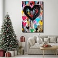 thumbnail image 4 of Graffiti Heart Canvas Wall Decor Ready to Hang Living Room, 4 of 8