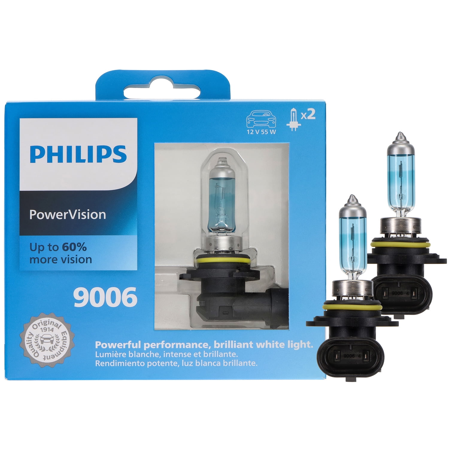 Sylvania 9003 SilverStar zXe Gold Halogen Headlight Bulb, Pack of