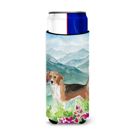 

Carolines Treasures CK1994MUK Mountian Flowers Beagle Michelob Ultra Hugger for slim cans Slim Can multicolor