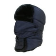 thumbnail image 2 of Meidiya 3 in 1 Winter Warm Facemask Cap Bomber Hat with Full Face Ear Flap Trapper hat with Plush Lined Black Aviator Hat for Men Women, 2 of 8