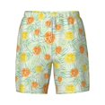 thumbnail image 4 of Lsque Mens Swim Trunks Tree Palms Lemon Pattern - Bathing Suit Compression Liner - Beach Swim Shorts Swimwear - (S-3XL) - Stretch Quick Dry -Large, 4 of 9