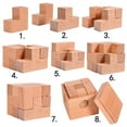 thumbnail image 2 of CUITING 7 Boxed Cube Soma Cubes   Puzzle Wooden Toy Elm Wooden Blocks, 2 of 16