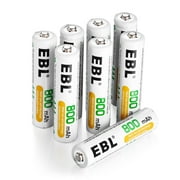 EBL 8-Pack 1.2v AAA Battery 800mAh Ni-MH Rechargeable Batteries for Cordless Phone Toys