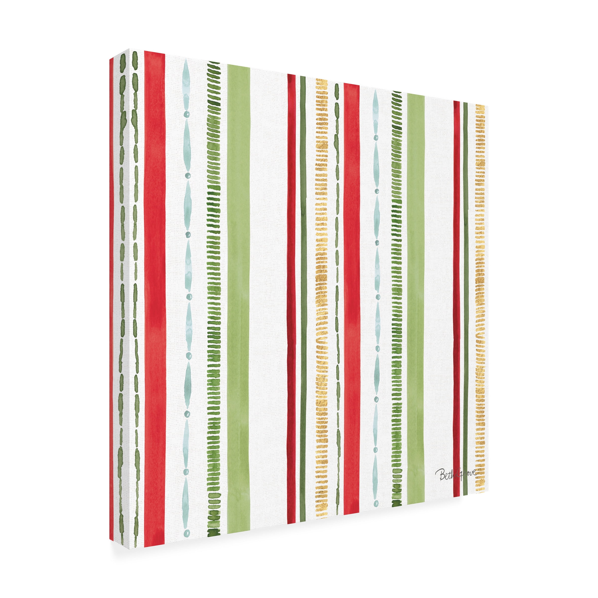 Beth Grove 'Holiday Flora Pattern IV' Canvas Art
