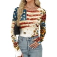 thumbnail image 3 of ASDFVBKG 250th Anniversary Usa Sweatshirt for Women American Flag 1776 Sweatshirt Casual Long Sleeve Usa Graphic Crew Neck Fashion Blouse Tops for Womens Beige S, 3 of 4