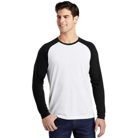 Sport-Tek PosiCharge Long Sleeve Tri-Blend Wicking Raglan Tee ST400LS
