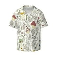 thumbnail image 3 of Goofa Colorful Mushrooms and Plants Printed Men's Casual Short-sleeved Shirt,Lightweight Breathable Button-down,Summer Casual men's top,Versatile Fashion shirt-X-Large, 3 of 7
