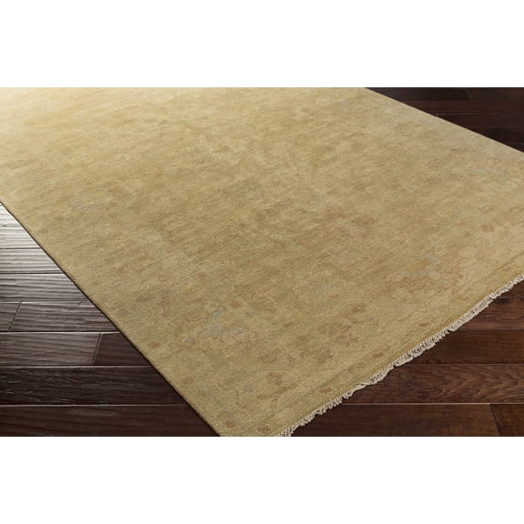 Hauteloom Langhorne Wool Living Room, Bedroom Area Rug - Traditional - Mustard, Tan, Dusty Pink - 2' x 3'