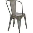 thumbnail image 6 of OSP Home Furnishings Bristow Armless Chair, Matte Galvanized Finish, 4 Pack, 6 of 6
