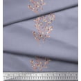thumbnail image 2 of Soimoi Grey Modal Satin Fabric Artistic Leaves Print Fabric by the Yard 42 Inch Wide, 2 of 3