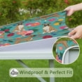 thumbnail image 6 of BoxerDog and Pioneer Flower Square Fitted Tablecloth with Elastic Edge,Square Table Cover,Washable Elastic Table Cover for Home Kitchen Party Decor 34"x34", 6 of 6