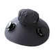 thumbnail image 1 of Sombrero de pescador con ventilador solar para exteriores, transpirable, de ala ancha y cómodo. Gris oscuro azul, 1 of 8