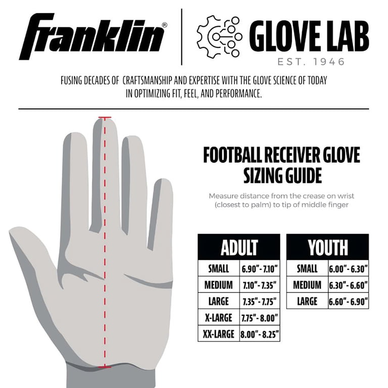 Franklin Sports Shoktak Youth Football Receiver Gloves photo 7