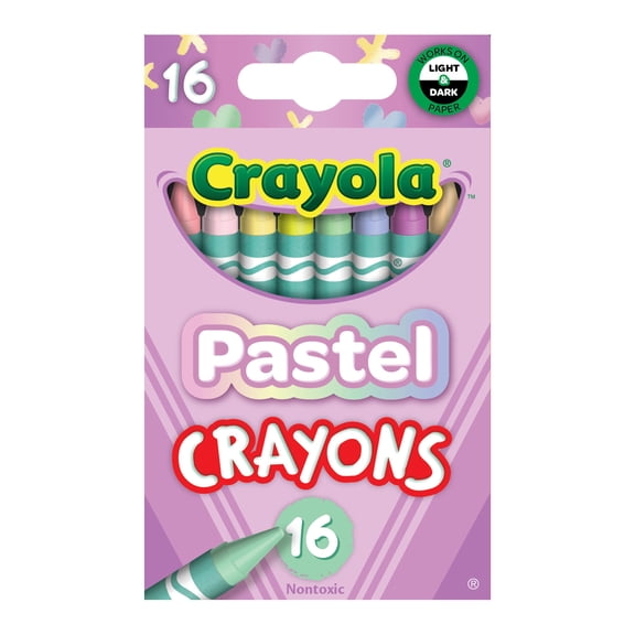 Crayola Pastel Crayons, 16ct, Pearlescent Art Supplies, Cute School Supplies, Classroom Must Haves, Kid & Teacher Gift, Ages 3