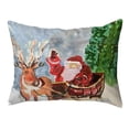 thumbnail image 1 of Betsydrake NC1225 Reindeer & Santa Noncorded Pillow - Large, 1 of 1