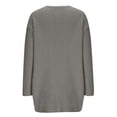 thumbnail image 5 of Caywon Women's Cardigan Sweater Mid-Length Knit Top Solid Color Plus Size with Pockets Coat Oversized Fit Spacious Pockets for Daily Wear, 5 of 6