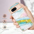 thumbnail image 4 of Feishell Marble Texture Design for Google Pixel 8a Case Support Wireless Charging Slim Glossy Shockproof Anti-Scratch Soft & Flexible Protective Phone Case for Women Girls,D, 4 of 6