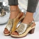 thumbnail image 1 of MKLEKYY Sandalias Cómodas de Verano para Mujer, Con Hebilla Sólida, Informales, Con Punta Abierta y Tacones Cuadrados, Cómodas Sandalias de Playa, 1 of 4