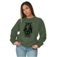 thumbnail image 4 of Butterfly Moth Spiritual Crystal Ball Women Crewneck Sweatshirt Brisco Brands L, 4 of 6