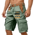 thumbnail image 4 of Dwelliawo 250 Anniversary Usa Tactical Shorts for Men Stretch Ripstop Waterproof Zipper Cargo Hiking Shorts Relaxed Fit Work Short Pant Travel with Pockets Mint Green 2XL, 4 of 4