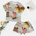 thumbnail image 4 of Cartoon Cake 2 Pack Women’s Pajama Set Print Sleepwear And Shorts Y2k Loungewear Sets S-5XL, 4 of 7