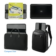 MAX SMART Portable Laptop Lap Desk w Retractable Mouse Pad Tray and Anti-slip Heat Shield