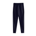 thumbnail image 5 of YDKZYMD Navy Mens Cargo Sweatpants With Fly Opening Fleece Wide Straight Leg Jogger Pant Athletic with Pockets Baggy Pant Warm Heavyweight Sweatpant Drawstring Casual Elastic High Waist Trousers 3XL, 5 of 5