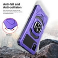 thumbnail image 5 of For AT&T Calypso 3 / Cricket Debut Smart Dropproof Shockproof Kickstand Ring Stand Phone Case Cover With Tempered Glass Screen Protector - Purple, 5 of 5