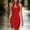*Red, variant on ClodeEU Women's High Neck Cutout Bodycon Midi Dress,Sleeveless Form Fit Cocktail Party Dress, Beige,Women's Plus L