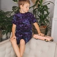 thumbnail image 4 of Balery Lilac Conjunto de Pijama Infantil de Manga Corta con Estampado – Ropa de Dormir de Algodón Suave-Small, 4 of 6