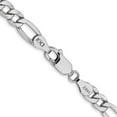 thumbnail image 4 of Auriga Fine Jewelry 14K White Gold 5.75mm Figaro Chain Necklace 26 inch for Women, 4 of 5