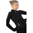 thumbnail image 3 of IceDress Figure Skating Outfit - Thermal - Butterfly (Black with velvet and crystals Preciosa), 3 of 4