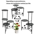thumbnail image 4 of Soporte para plantas NAKUPE de metal, 4 niveles, para esquina, 76 cm de alto, negro, 4 of 7