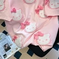 thumbnail image 6 of Kawaii Hello Kittys T-Shirt Summer Short Sleeve Sweet Loose Bow Embroidery Tops Hot Style Clothes, 6 of 14