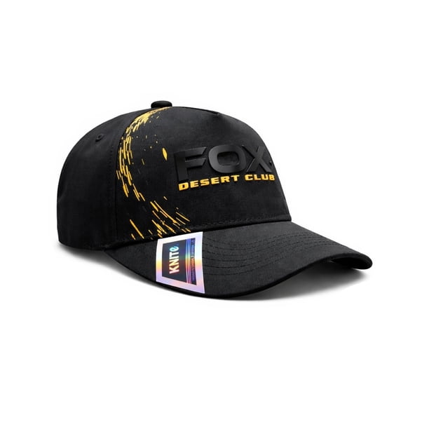 Knite Gorra Fox Desert Club Diseño Aventura con Logotipo 3D y Detalles Amarillos