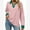 Pink White, variant on OBEEII Long Sleeve Shirts for Women Causal Tops V Neck Loose Color Block Striped Pullover Tops Shirts 2024 Fall Clothes