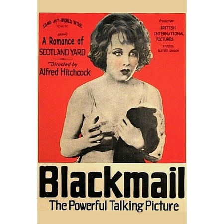 24x36 gallery poster, Blackmail (1929), Alfred Hitchcock