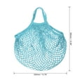 thumbnail image 2 of Uxcell Cotton Mesh Bag, 15x13.8" Reusable Mesh Net String Grocery Bags Organizer Light Blue, 2 of 6