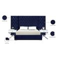 thumbnail image 3 of Grande Navy Velvet Queen Bed-Color:Navy Velvet,Style:Contemporary, 3 of 4