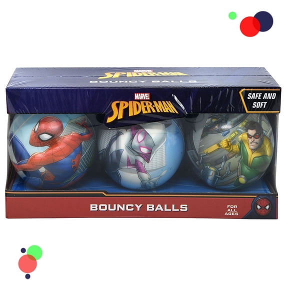Marvel Spiderman 3pk Foam PU Balls, 4" Blasters & Foam Play, Age 3 