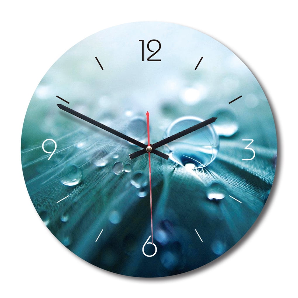 outdoorline Waterdrops Acrylic Wooden Dial Wall Clock Nonticking