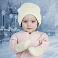 thumbnail image 5 of Zanarzt Boys Winter Hat Baby Beanies Toddler Girls Boys Winter Hats Boys Soft Baby Caps Kids Knit Winter Hats with Glvoes White,3-24 Months, 5 of 6